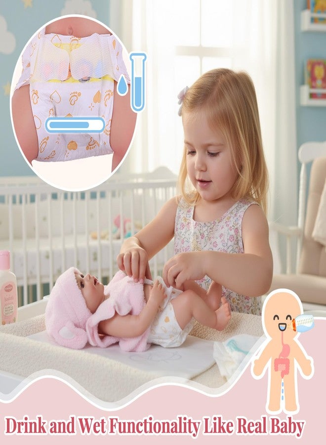 BABESIDE Drink and Wet Reborn Baby Dolls Sunny - 17 Inch Realistic Newborn Baby Girl with Soft Vinyl Full Body, Can Drink Water & Pee, Real Life Reborn Doll for Kids 3+ - Image 3